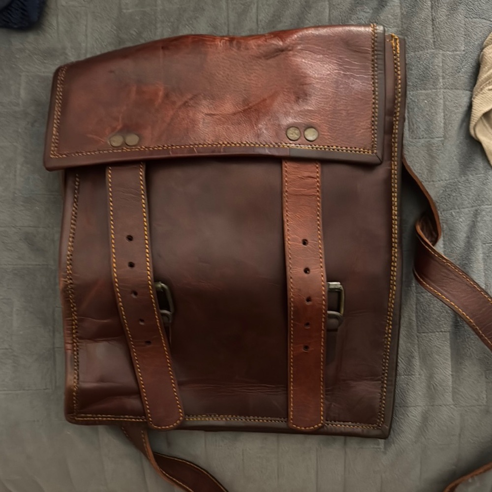 Brown Leather Men's Bag